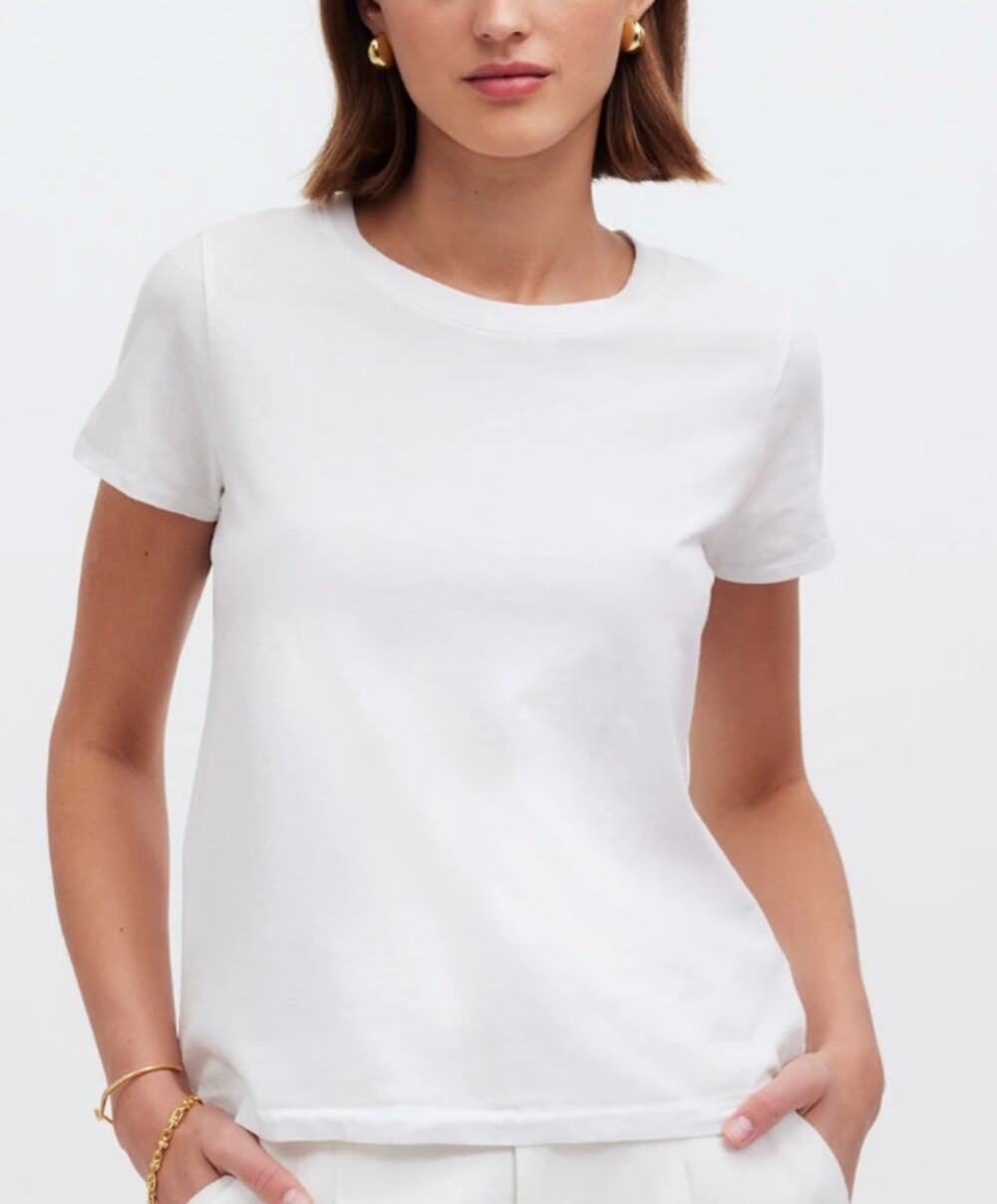 Madewell Northside Vintage Tee White Size M 100% Cotton Short Sleeve Shirt